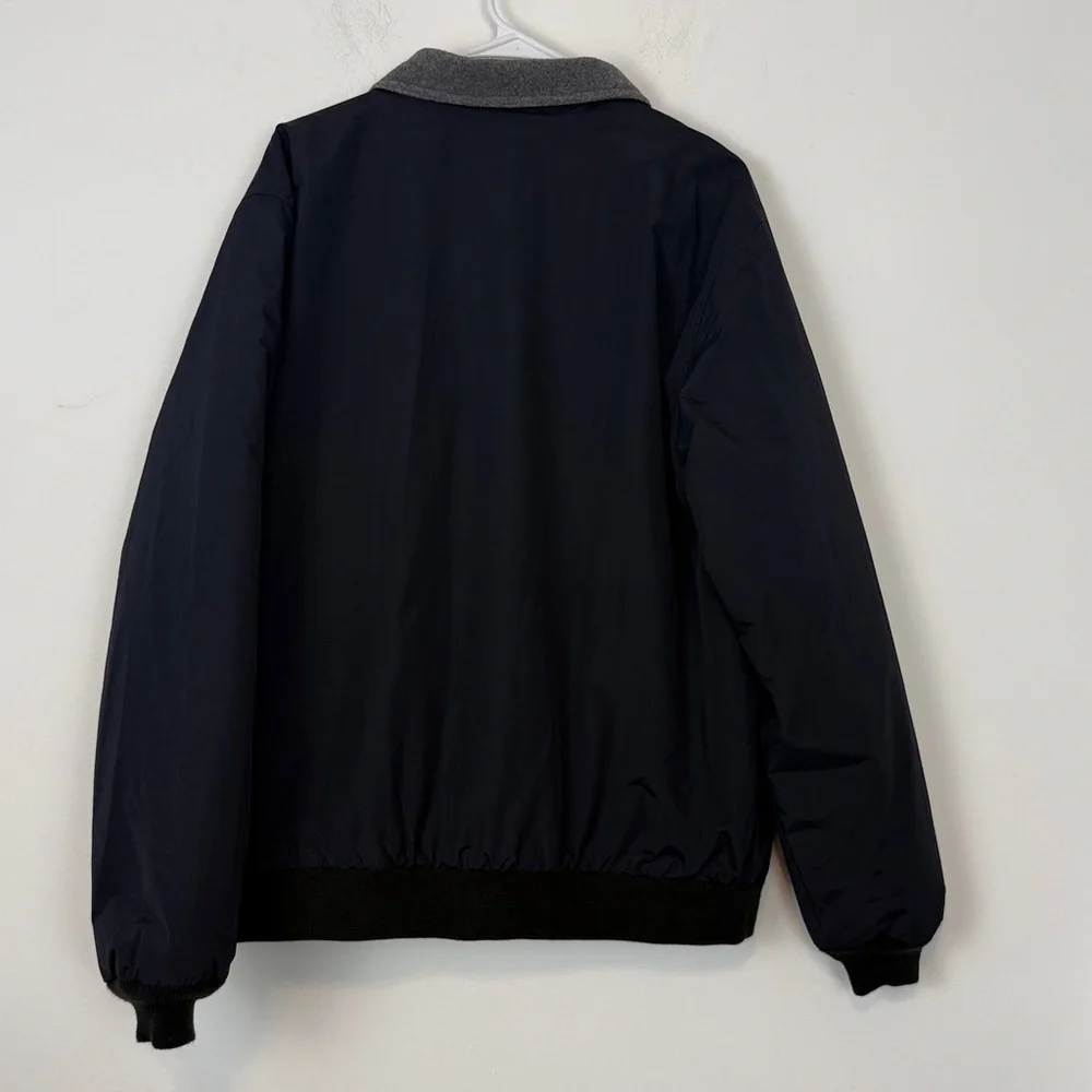 LL Bean Men’s Fleece Lined Warm-Up Jacket. Navy Blue. Size Large Regular.